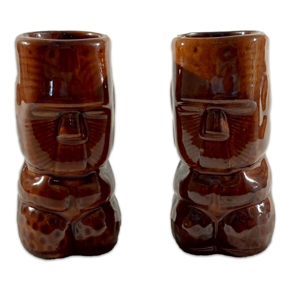 Tiki Shot Glasses - Set of 2 - Picture 1 of 6